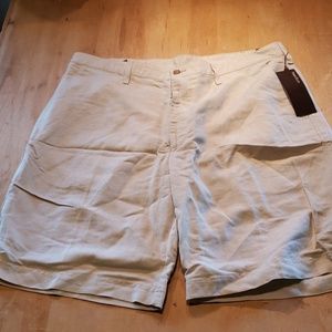 New Perry Ellis Principles Natural Linen Shorts 38